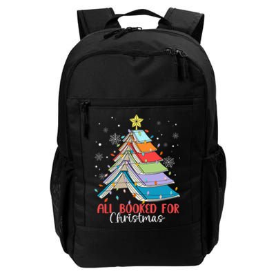 All Booked For Christmas Book Christmas Tree Lights Apparel Daily Commute Backpack