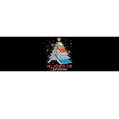 All Booked For Christmas Book Christmas Tree Lights Apparel Bumper Sticker