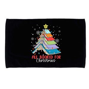 All Booked For Christmas Book Christmas Tree Lights Apparel Microfiber Hand Towel