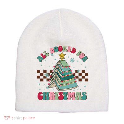 All Booked For Christmas Tree Book Funny Bookish Christmas Short Acrylic Beanie