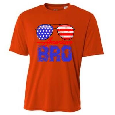 American Bro! Funny 4th Of July Gift Cooling Performance Crew T-Shirt