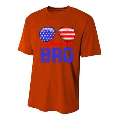 American Bro! Funny 4th Of July Gift Performance Sprint T-Shirt