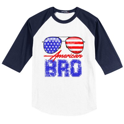 American Bro! Funny 4th Of July Gift Baseball Sleeve Shirt