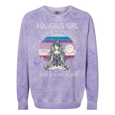 Aquarius Birthday For Women February Gift Colorblast Crewneck Sweatshirt