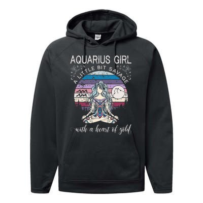 Aquarius Birthday For Women February Gift Performance Fleece Hoodie