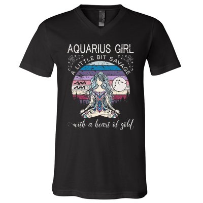 Aquarius Birthday For Women February Gift V-Neck T-Shirt