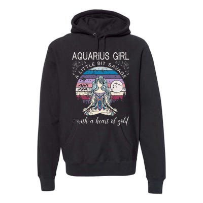 Aquarius Birthday For Women February Gift Premium Hoodie