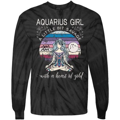 Aquarius Birthday For Women February Gift Tie-Dye Long Sleeve Shirt