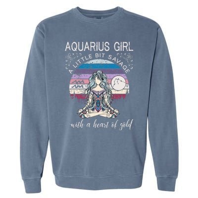 Aquarius Birthday For Women February Gift Garment-Dyed Sweatshirt