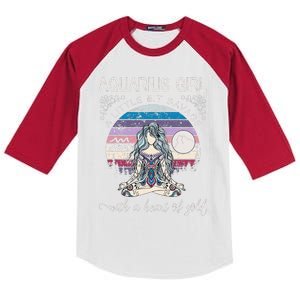 Aquarius Birthday For Women February Gift Kids Colorblock Raglan Jersey