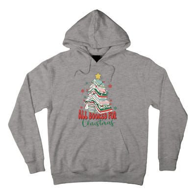 All Booked For Christmas teacher Reading Bookworm Tall Hoodie