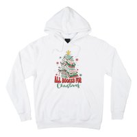 All Booked For Christmas teacher Reading Bookworm Hoodie