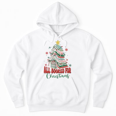 All Booked For Christmas teacher Reading Bookworm Hoodie