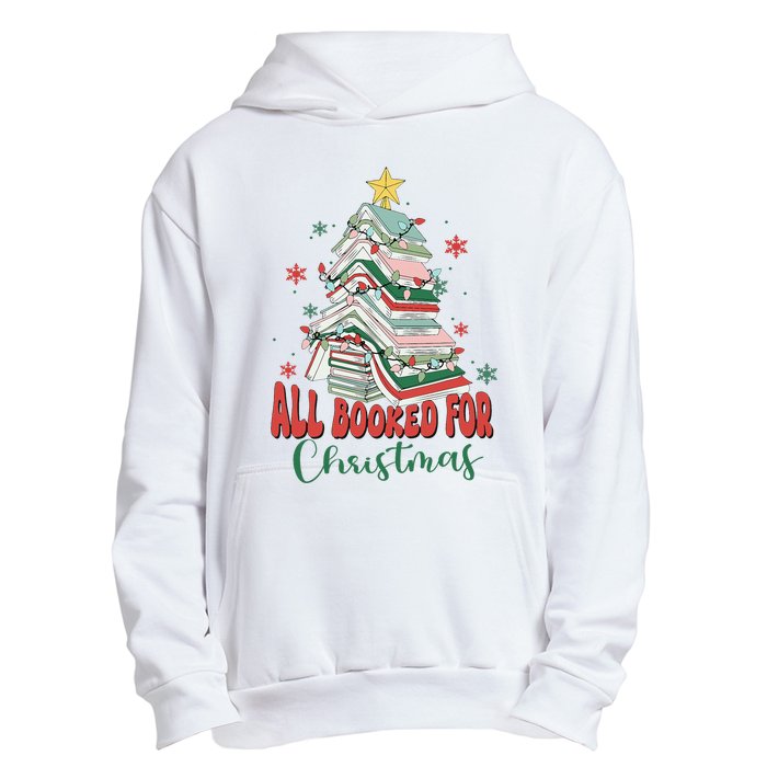 All Booked For Christmas teacher Reading Bookworm Urban Pullover Hoodie