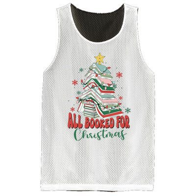 All Booked For Christmas teacher Reading Bookworm Mesh Reversible Basketball Jersey Tank