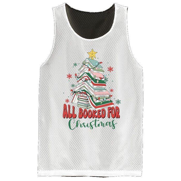 All Booked For Christmas teacher Reading Bookworm Mesh Reversible Basketball Jersey Tank