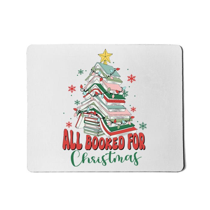 All Booked For Christmas teacher Reading Bookworm Mousepad