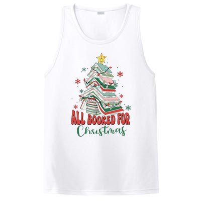 All Booked For Christmas teacher Reading Bookworm PosiCharge Competitor Tank