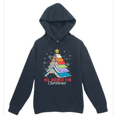 All Booked For Christmas Book Christmas Tree Lights Apparel Urban Pullover Hoodie