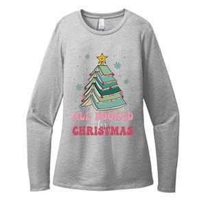 All Booked For Christmas Pine Tree Funny Xmas Raglan Baseball Womens CVC Long Sleeve Shirt