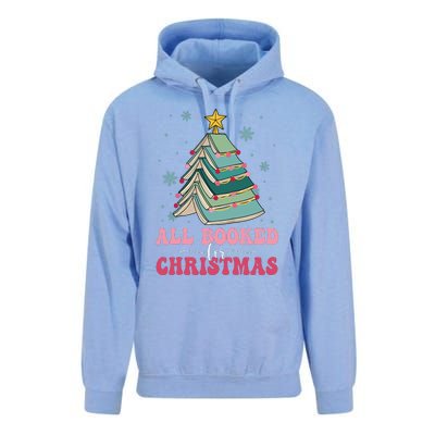 All Booked For Christmas Pine Tree Funny Xmas Raglan Baseball Unisex Surf Hoodie