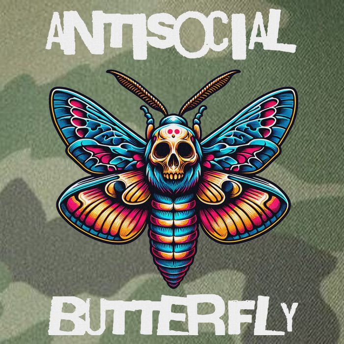 Antisocial Butterfly, Funny, With A Death Head Moth Legacy Tie Dye Trucker Hat