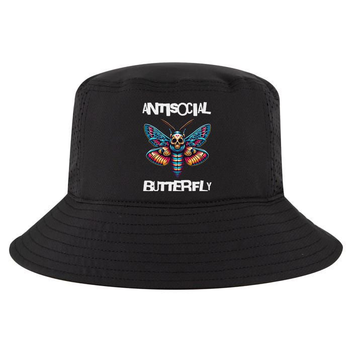 Antisocial Butterfly, Funny, With A Death Head Moth Cool Comfort Performance Bucket Hat