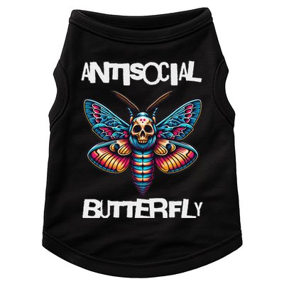 Antisocial Butterfly, Funny, With A Death Head Moth Doggie Tank