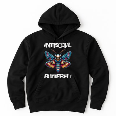 Antisocial Butterfly, Funny, With A Death Head Moth Hoodie