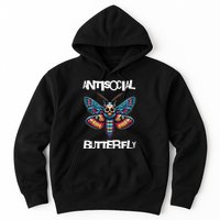 Antisocial Butterfly, Funny, With A Death Head Moth Hoodie