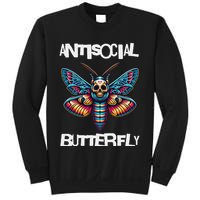 Antisocial Butterfly, Funny, With A Death Head Moth Sweatshirt