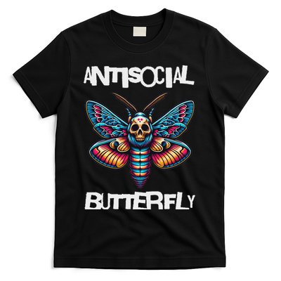 Antisocial Butterfly, Funny, With A Death Head Moth T-Shirt