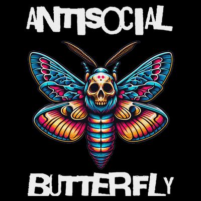 Antisocial Butterfly, Funny, With A Death Head Moth T-Shirt