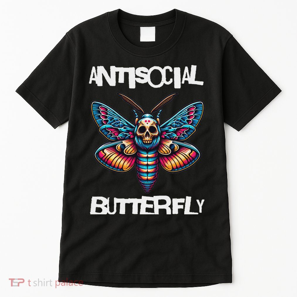 Antisocial Butterfly, Funny, With A Death Head Moth Tall T-Shirt