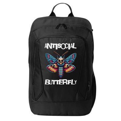 Antisocial Butterfly, Funny, With A Death Head Moth City Backpack
