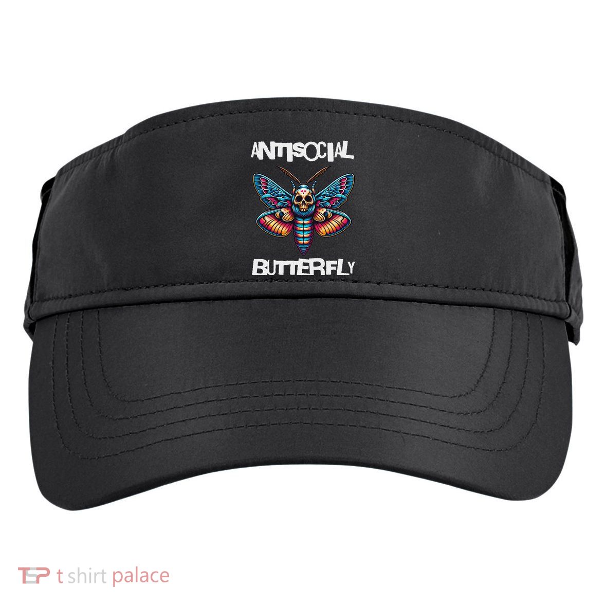 Antisocial Butterfly, Funny, With A Death Head Moth Adult Drive Performance Visor