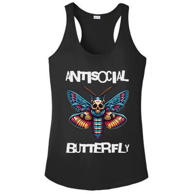 Antisocial Butterfly, Funny, With A Death Head Moth Ladies PosiCharge Competitor Racerback Tank