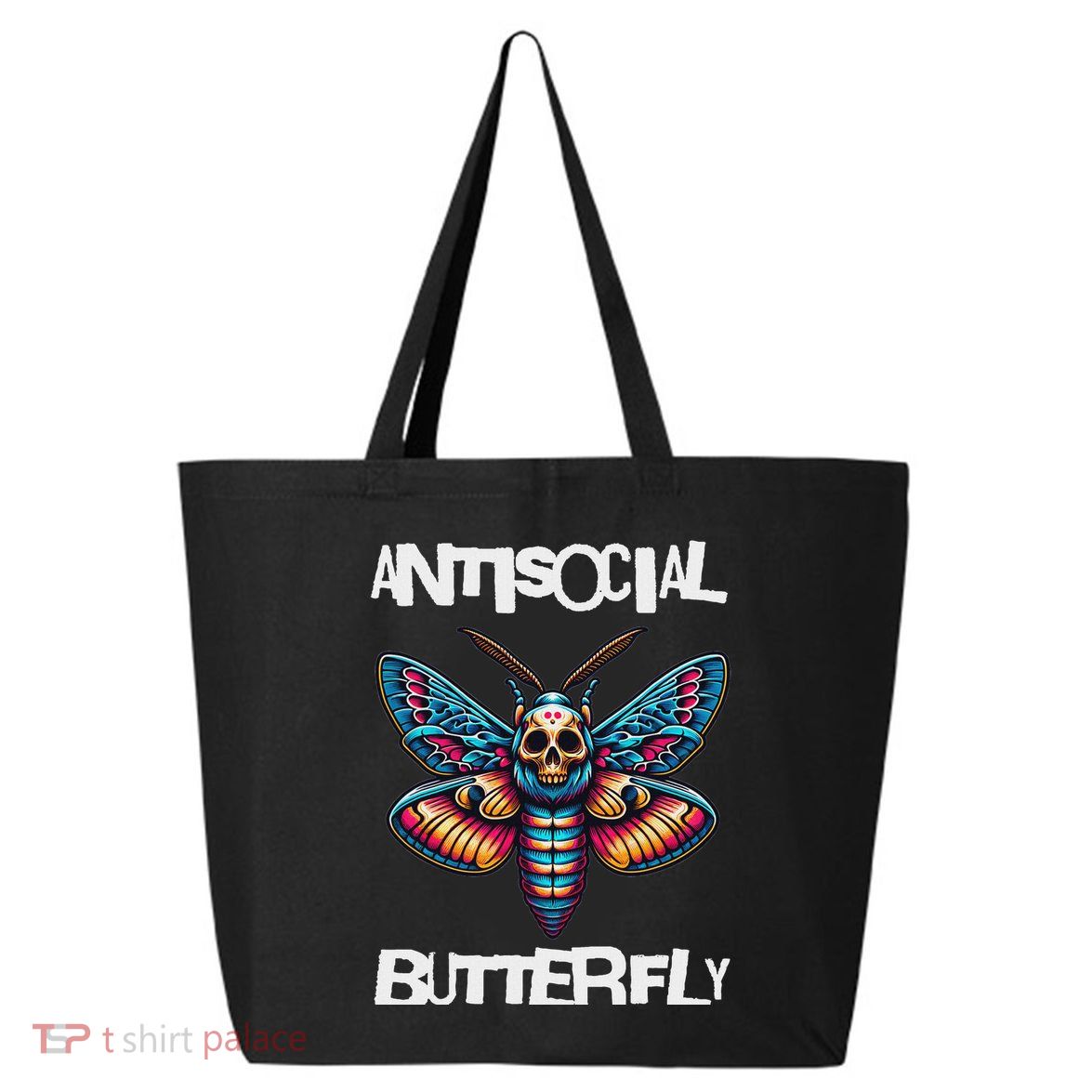 Antisocial Butterfly, Funny, With A Death Head Moth 25L Jumbo Tote