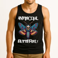 Antisocial Butterfly, Funny, With A Death Head Moth Tank Top