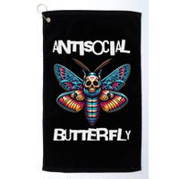 Antisocial Butterfly, Funny, With A Death Head Moth Golf Towel