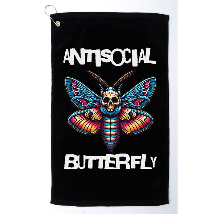 Antisocial Butterfly, Funny, With A Death Head Moth Golf Towel