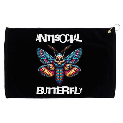 Antisocial Butterfly, Funny, With A Death Head Moth Grommeted Golf Towel