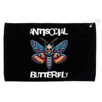 Antisocial Butterfly, Funny, With A Death Head Moth Grommeted Golf Towel