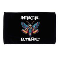 Antisocial Butterfly, Funny, With A Death Head Moth Microfiber Hand Towel