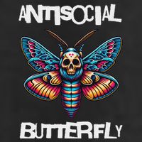 Antisocial Butterfly, Funny, With A Death Head Moth Microfiber Hand Towel