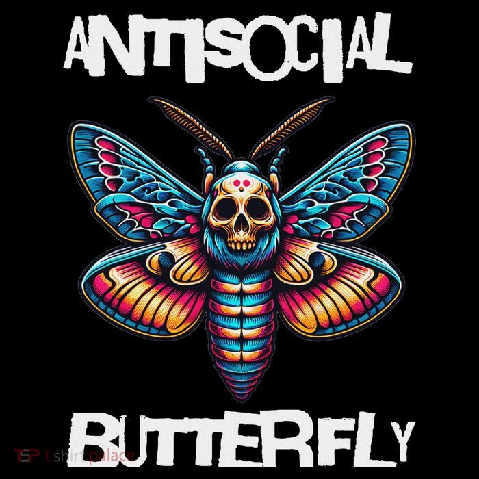 Antisocial Butterfly, Funny, With A Death Head Moth Kids T-Shirt