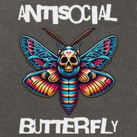Antisocial Butterfly, Funny, With A Death Head Moth Cotton Canvas Backpack