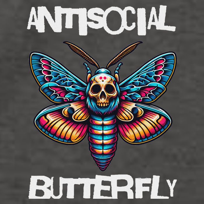 Antisocial Butterfly, Funny, With A Death Head Moth Vector Backpack