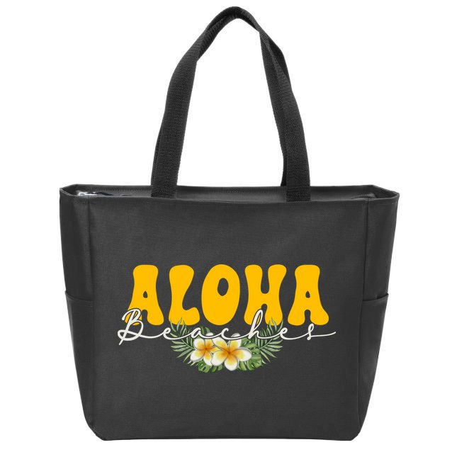 Aloha Beaches Funny Hawaii Tropical Zip Tote Bag