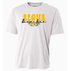 Aloha Beaches Funny Hawaii Tropical Cooling Performance Crew T-Shirt